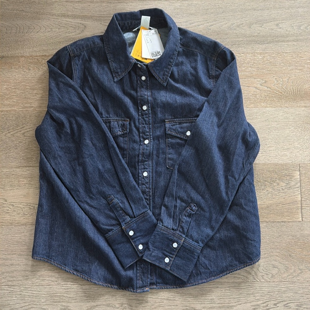 Dark Blue Denim Shirt - NWT